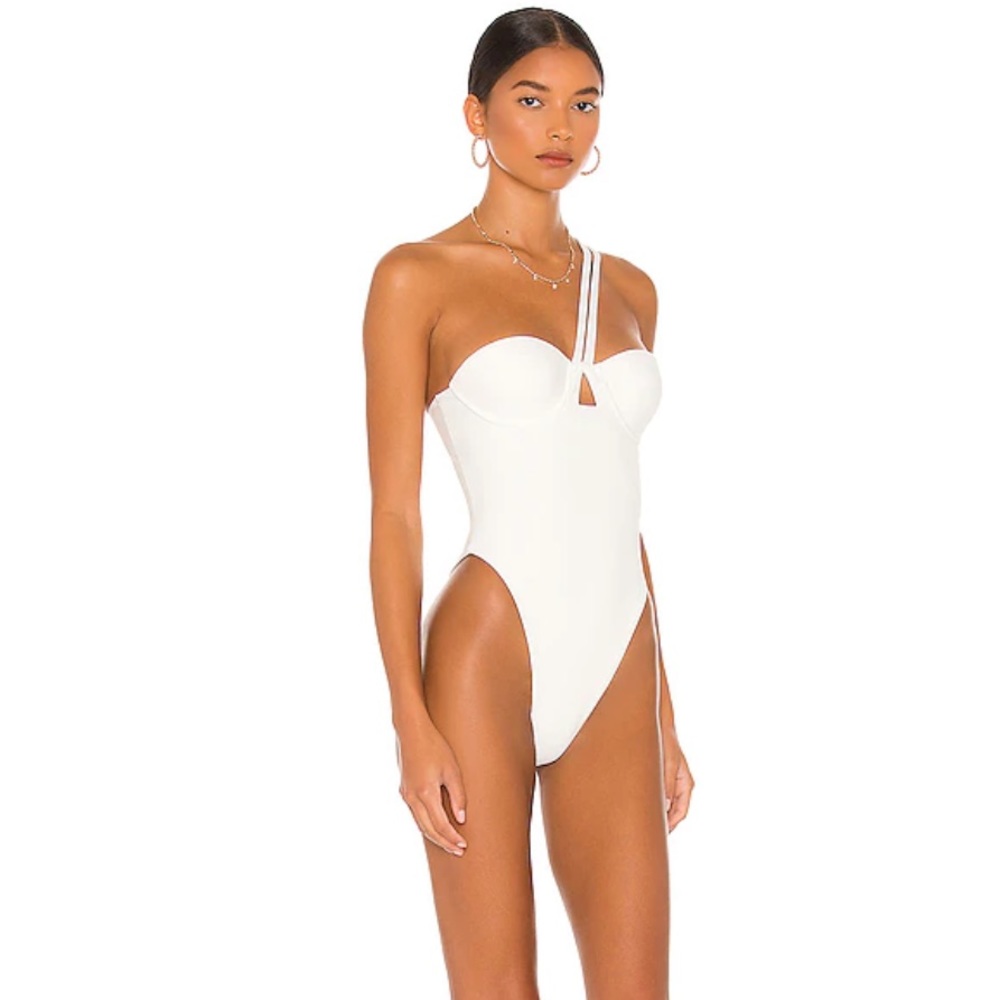 Camila Coelho White One-Piece Swimsuit